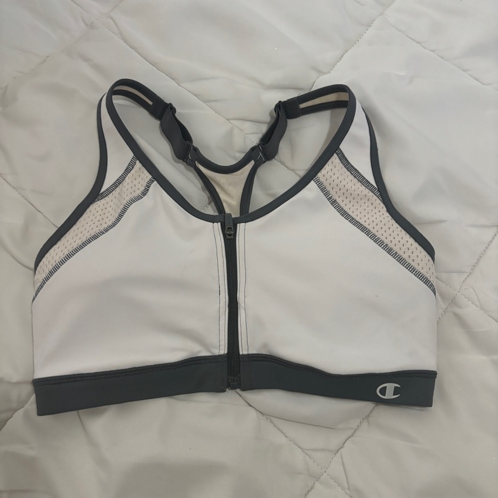 Champion zip-front sports bra